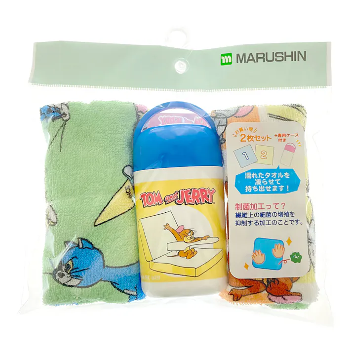ハンドタオル2Pトムジェリ ビリビリ