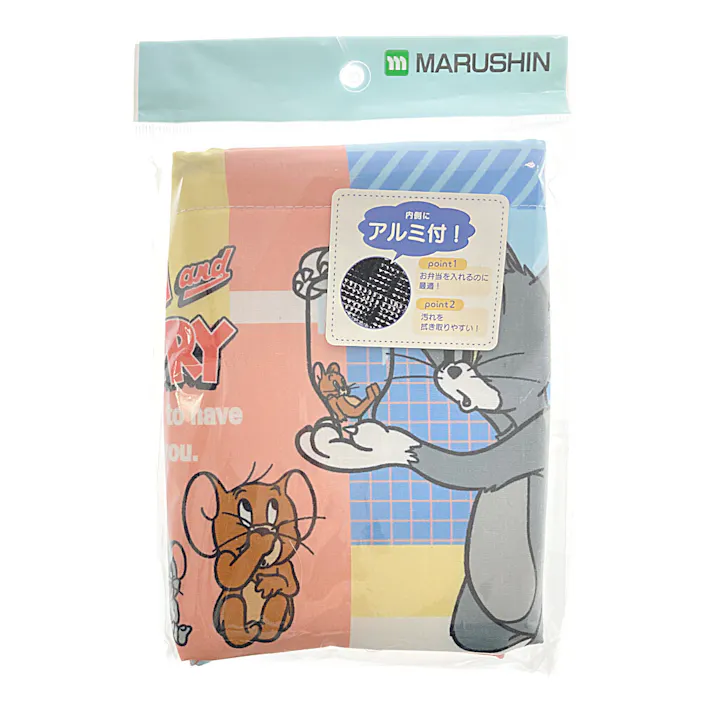 マチ付き巾着 トムジェリ カラフルワールド