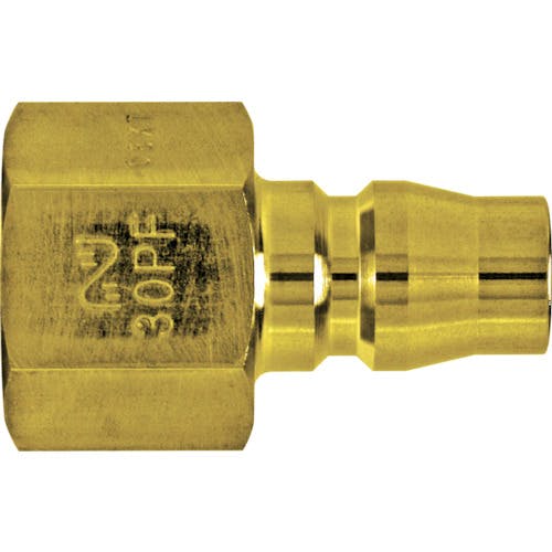日東工器 真ちゅう製ハイカプラ(おねじ取付用プラグ)相手側R3/8耐圧力1.5Mpa(00206) 30PF BRASS 金属カップリング 日東工器 真ちゅう製ハイカプラ(おねじ取付用プラグ)相手側R3/8耐圧力1.5Mpa(00206) 30PF BRASS 金属カップリング
