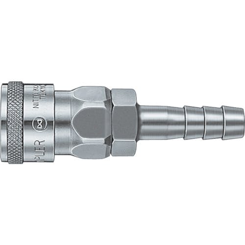 日東工器 ハイカプラ 鋼鉄製 ニトリルゴムNBR(SG)(ホース取付用ソケット)相手側1/4インチ 耐圧力2.0Mpa(00301) 20SH STEEL NB 金属カップリング(ホース取付) 日東工器 ハイカプラ 鋼鉄製 ニトリルゴムNBR(SG)(ホース取付用ソケット)相手側1/4インチ 耐圧力2.0Mpa(00301) 20SH STEEL NB 金属カップリング(ホース取付)