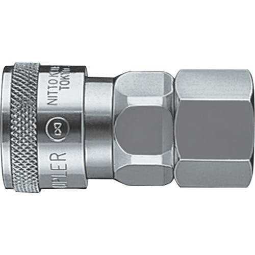 日東工器 ハイカプラ 鋼鉄製 ニトリルゴムNBR(SG)(おねじ取付用ソケット)相手側R1/4 耐圧力2.0Mpa(00303) 20SF STEEL NBR 金属カップリング(おねじ取付) 日東工器 ハイカプラ 鋼鉄製 ニトリルゴムNBR(SG)(おねじ取付用ソケット)相手側R1/4 耐圧力2.0Mpa(00303) 20SF STEEL NBR 金属カップリング(おねじ取付)