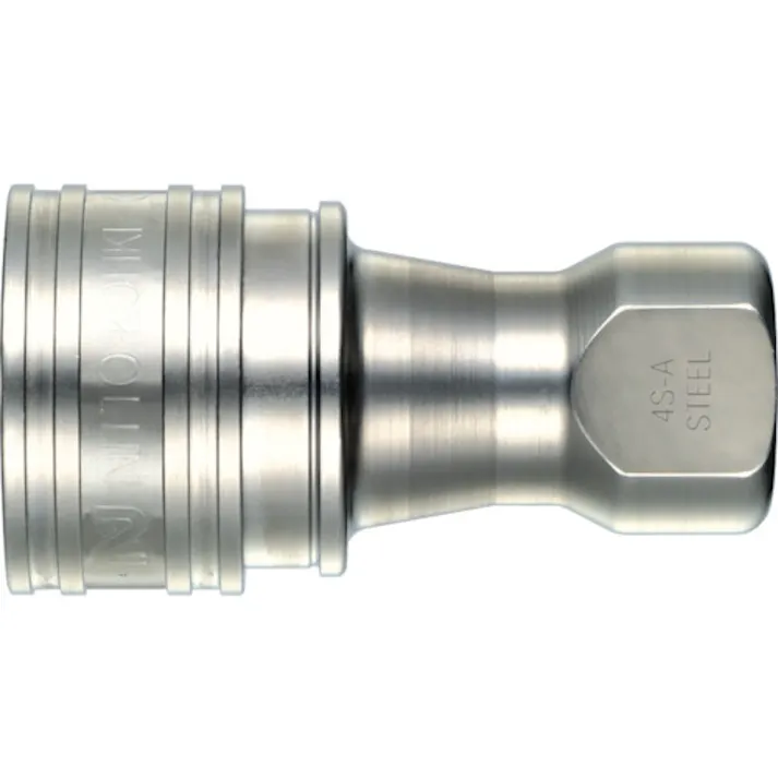 【CAINZ-DASH】日東工器 SPカプラ タイプA 鋼鉄製 ニトリルゴムNBR(SG)相手側取付サイズR1/2(07907) 4S-A STEEL NBR 【別送品】