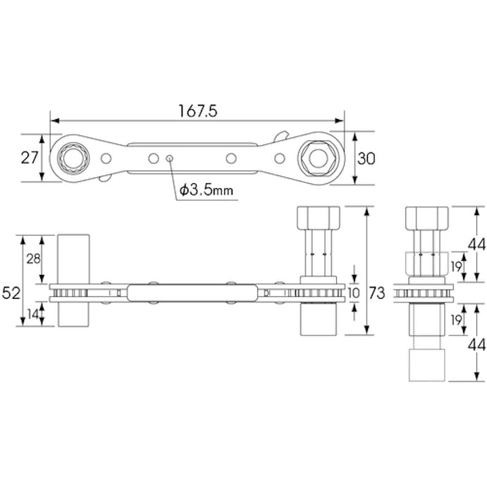 【CAINZ-DASH】マーベル 電工ラチェットレンチ MDR-1217【別送品】