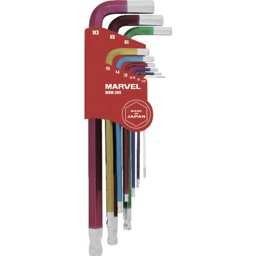 【CAINZ-DASH】マーベル セミロングボールポイント六角棒スパナセット９本組 MHW309【別送品】