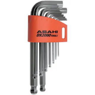 【CAINZ-DASH】旭金属工業 メッキボールポイントショート六角棒レンチセット9本組 AZS0910【別送品】