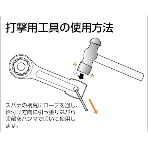 CAINZ-DASH】旭金属工業 打撃めがねレンチ７７ｍｍ DR0077【別送品