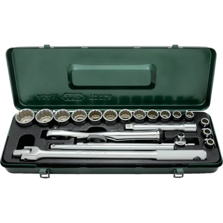 【CAINZ-DASH】旭金属工業 レボウェイブソケットレンチセット12.7□×21PCS VO4251【別送品】