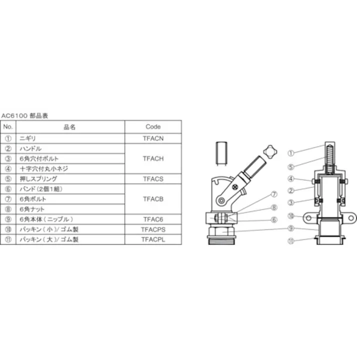 【CAINZ-DASH】旭金属工業 急速オイルコック AC6100【別送品】