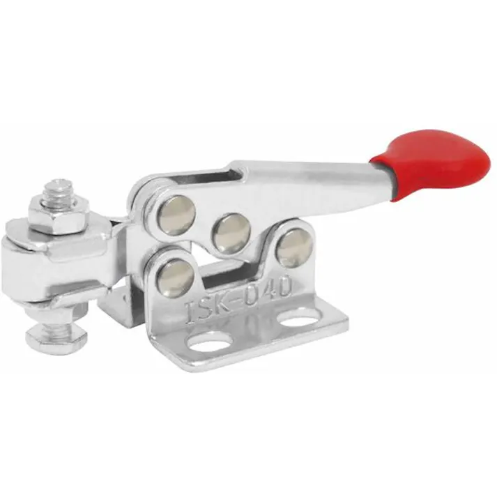 【CAINZ-DASH】育良精機 下方押え型トグルクランプ 水平ハンドル(31102) ISK-040【別送品】