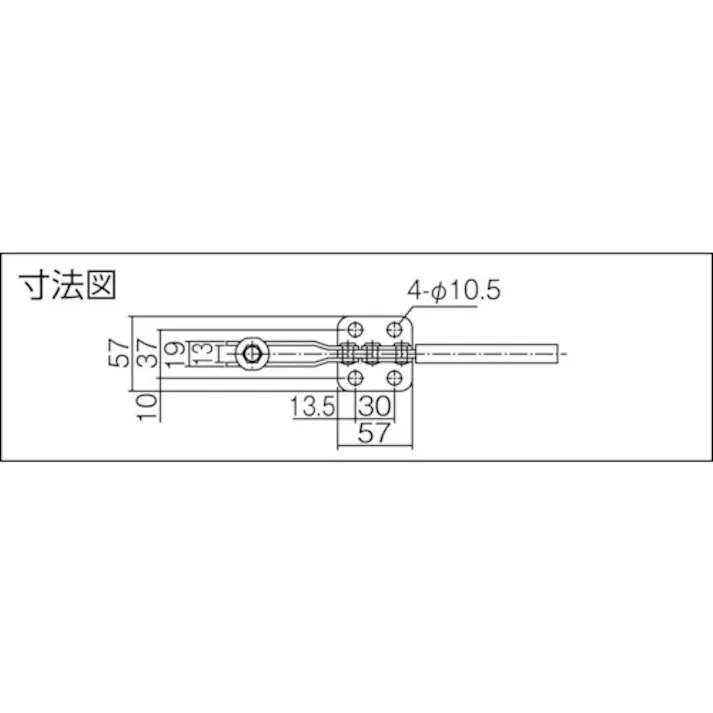 【CAINZ-DASH】育良精機 下方押え型トグルクランプ 水平ハンドル(31205) ISK-38BL0【別送品】