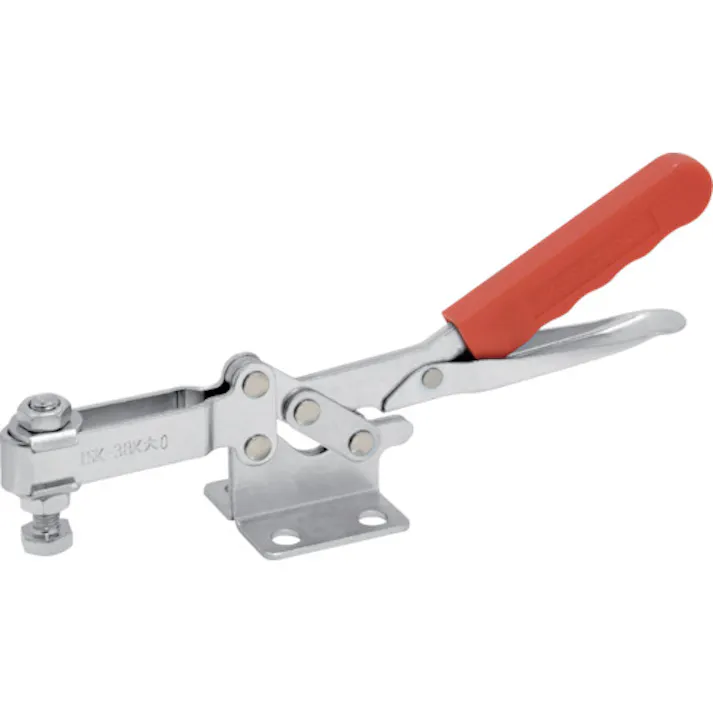 【CAINZ-DASH】育良精機 下方押え型トグルクランプ スチール 水平ハンドル(31211) クランプアーム移動角度85° フランジベース 締付力3.0kN ISK-38KL0【別送品】