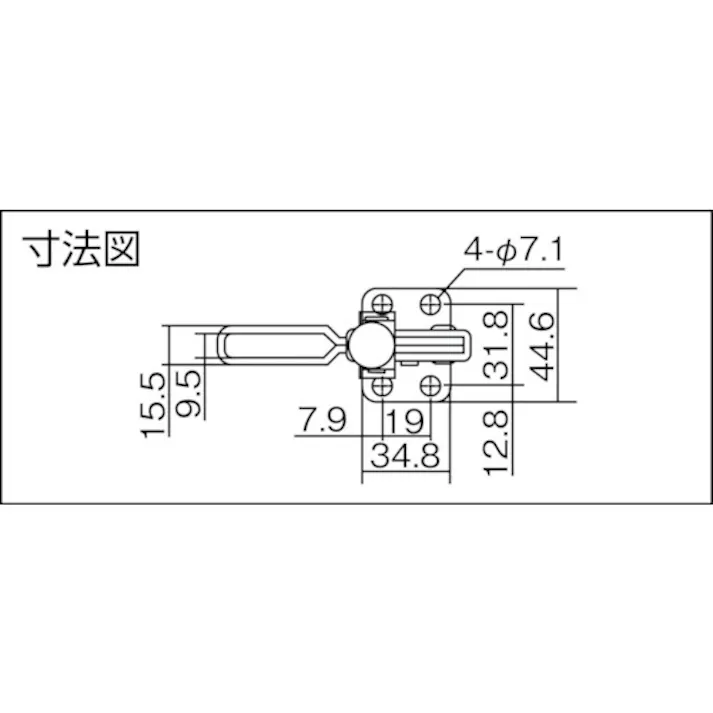 【CAINZ-DASH】育良精機 下方押え型トグルクランプ 垂直ハンドル(31306) ISK-HV4530-XL【別送品】