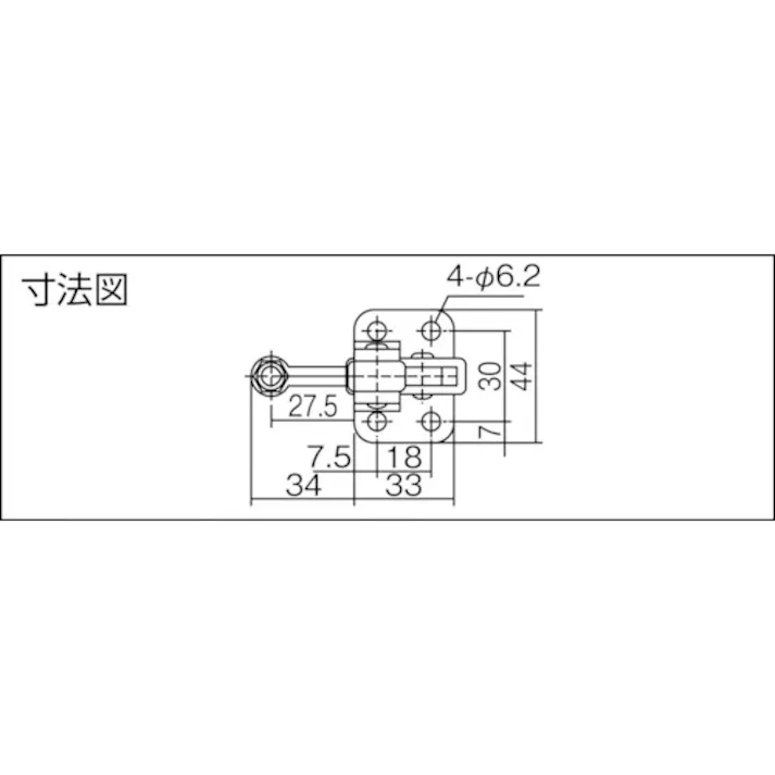 【CAINZ-DASH】育良精機 下方押え型トグルクランプ 垂直ハンドル(31312) ISK-40A0【別送品】