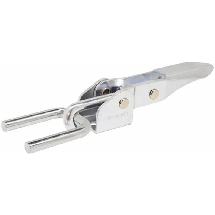 【CAINZ-DASH】育良精機 引き止め専用型トグルクランプ ステンレス(31504) フランジベース 引圧力3.0kN 調整量12mm ISK-FA1500-2S【別送品】