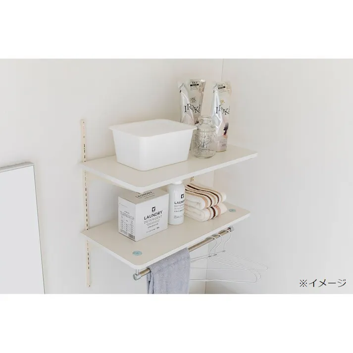 ランドリー可動棚 クリアホワイト JTCLT2P-CW-A【別送品】