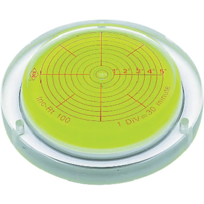 【CAINZ-DASH】アカツキ製作所 取付穴付角度計付丸台型アイベル水平器 INC-RT80【別送品】