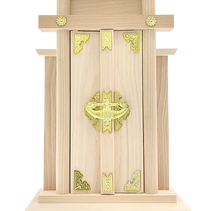 神棚 一社 袖付大神宮 一社宮 幅27cm 奥行7.5cm 高さ34.5cm