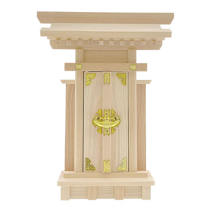 神棚 一社 袖付大神宮 一社宮 幅27cm 奥行7.5cm 高さ34.5cm