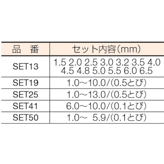 【CAINZ-DASH】三菱マテリアル ＳＥＴ　鉄工用　ハイスドリルセット　（スチールケース　５０本入） SET50【別送品】