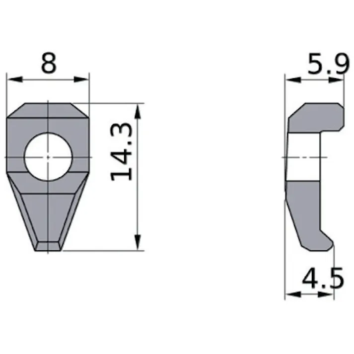 【CAINZ-DASH】三菱マテリアル 旧F形ボーリングバー用部品 クランプ駒 LK1【別送品】
