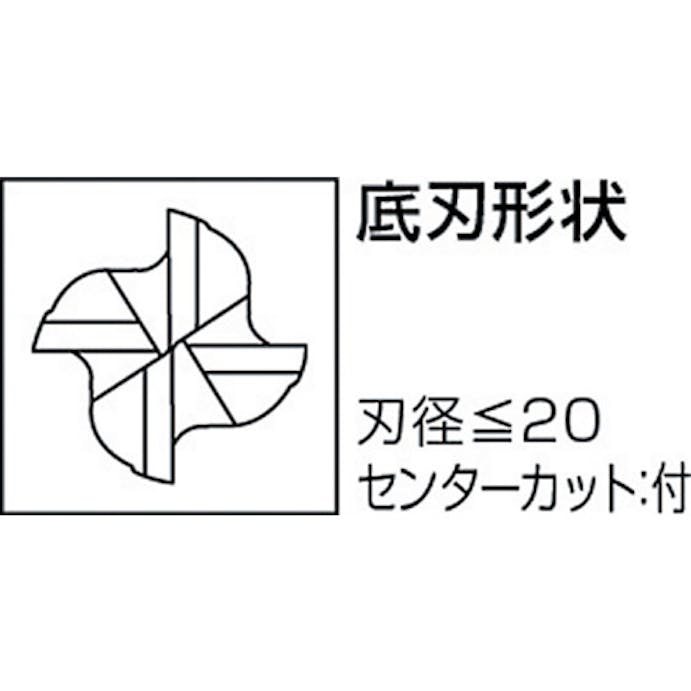 【CAINZ-DASH】三菱マテリアル ４枚刃バイオレットファイン　ハイスラフィングスクエアエンドミルミディアム刃長（Ｍ）６ｍｍ VAMFPRD0600【別送品】