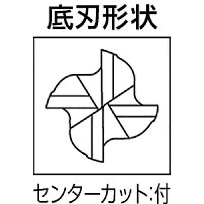 【CAINZ-DASH】三菱マテリアル 4枚刃エムスター汎用 超硬スクエアエンドミルミディアム刃長(M)4mm MS4MCD0400【別送品】