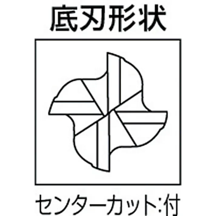 【CAINZ-DASH】三菱マテリアル 4枚刃エクスター汎用 超硬スクエアエンドミルセミロング刃長(J)6mm MS4JCD0600【別送品】