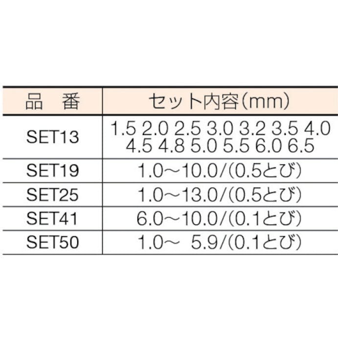 【CAINZ-DASH】三菱マテリアル ＳＥＴ　鉄工用　ハイスドリルセット　（スチールケース　１９本入） SET19【別送品】