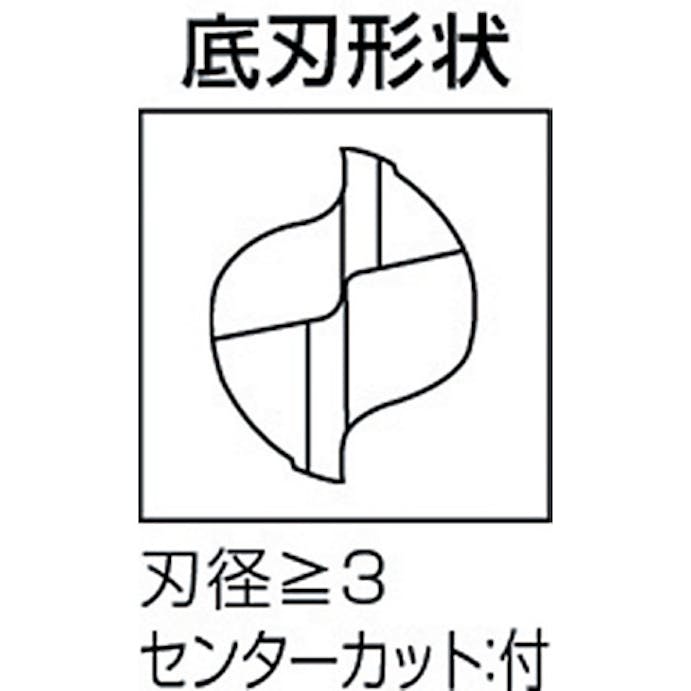 【CAINZ-DASH】三菱マテリアル ２枚刃汎用　ハイススクエアエンドミルショット刃長（Ｓ）１３ｍｍ 2SSD1300【別送品】