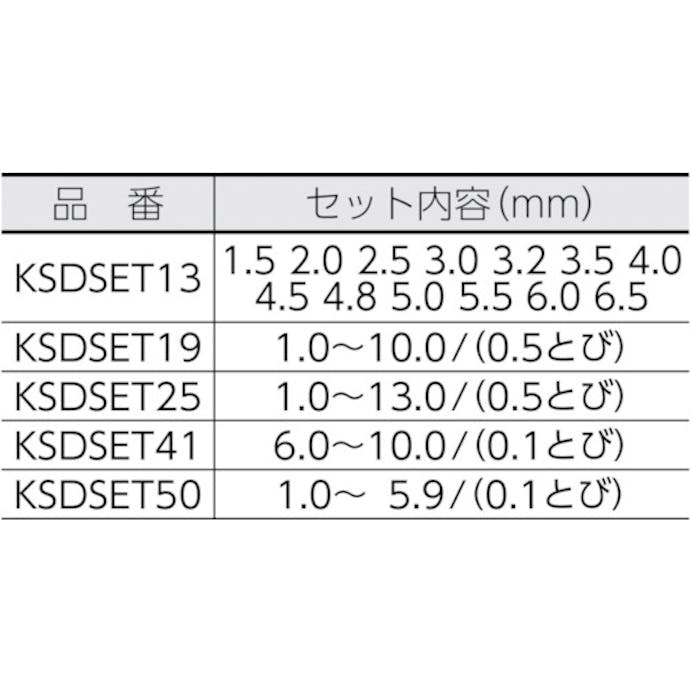 【CAINZ-DASH】三菱マテリアル ＫＳＤＳＥＴ　ステンレス用　コバルトハイスドリルセット（スチールケース　１９本入） KSDSET19【別送品】