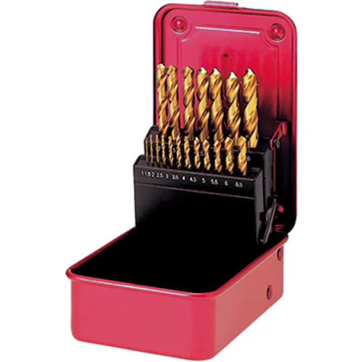 【CAINZ-DASH】三菱マテリアル GSDSET TiNコーティング 一般鋼用 ハイスドリルセット(スチールケース 19本入) GSDSET19【別送品】