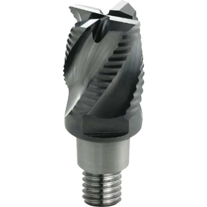 【CAINZ-DASH】三菱マテリアル 4枚刃難削材加工用 超硬ラフィングヘッド25mm (コート品) IMX25R4F25026【別送品】