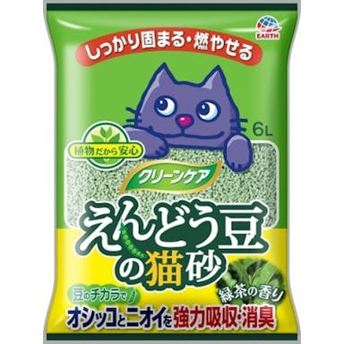 アース・ペット クリーンケア えんどう豆の猫砂 緑茶の香り 6L