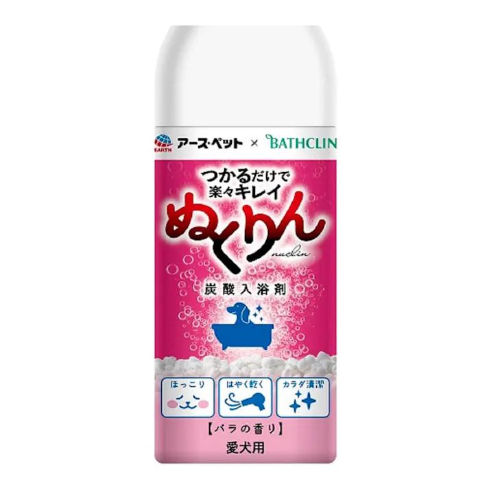 愛犬用 炭酸入浴剤 ぬくりん バラの香り 300g(販売終了)