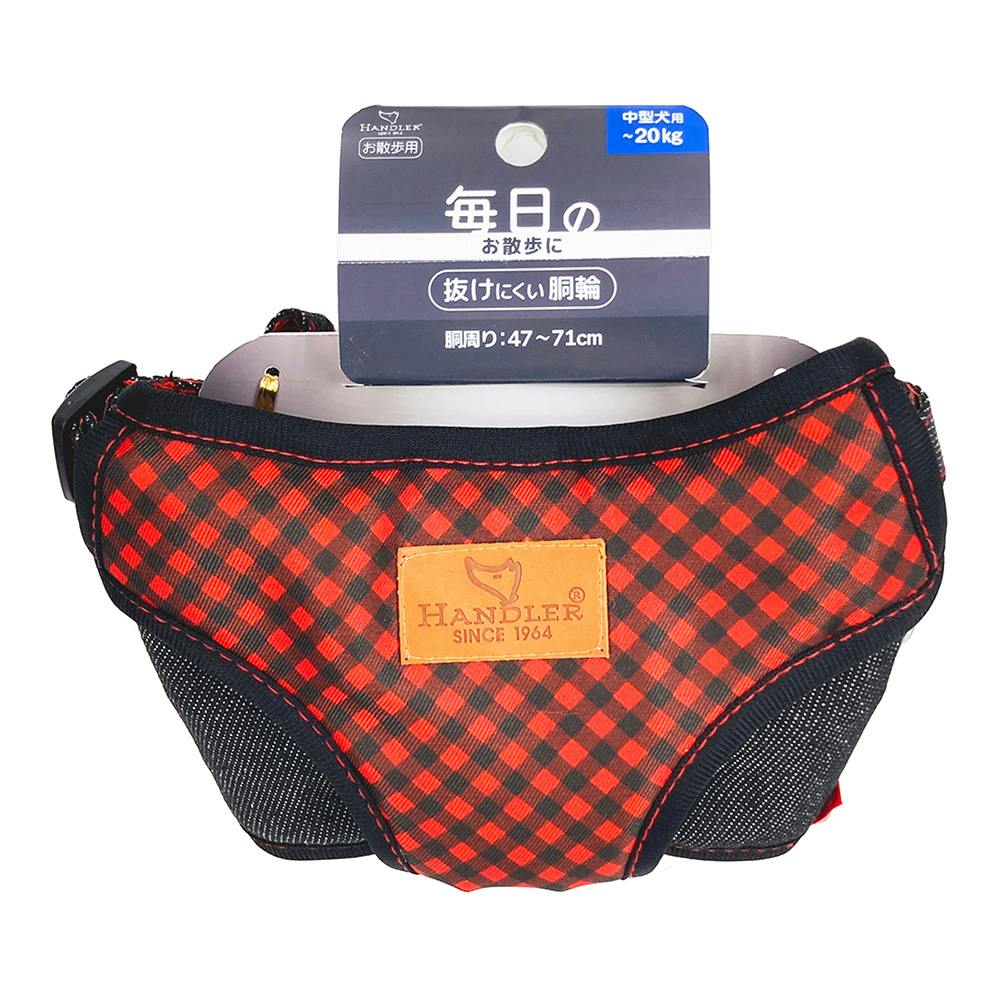 エブリデイ チェックデニムソフト 軽胴輪 ブラック M | ペット用品（犬