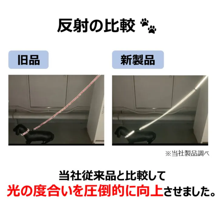 夜も安心 スポルティ 反射 丸リード オレンジ M