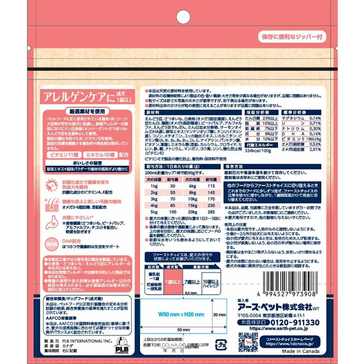 ファーストチョイス お試し アレルゲンケア 成犬用 180g