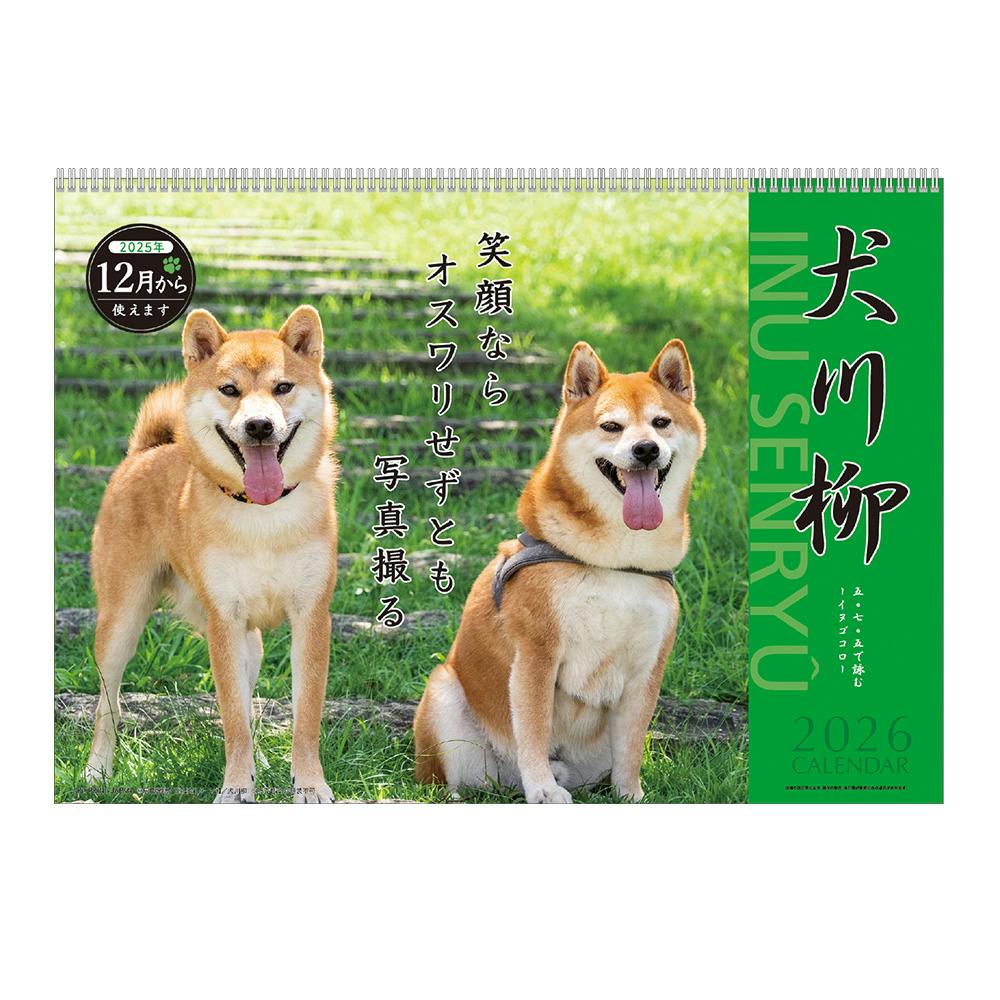 2026年 壁掛けカレンダー 犬川柳 カレンダー