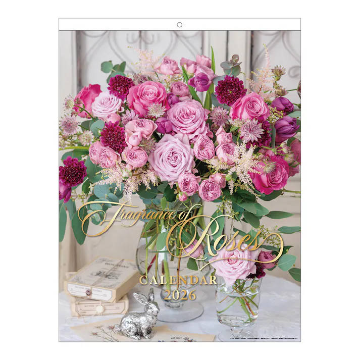 2026年 壁掛けカレンダー ばらの香り ばらの香り付