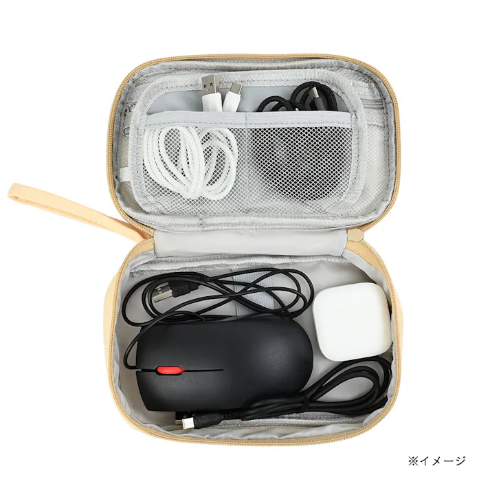 ガジェットポーチ M ポリエステル ライトベージュ