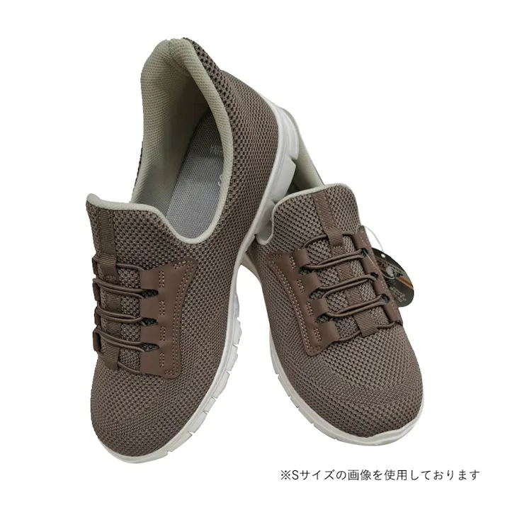 靴ベラいらずスニーカー L ベージュ