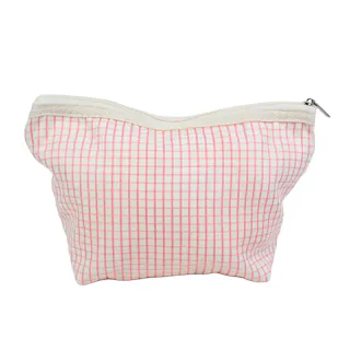 ポーチ L チェック レッド 幅22cm 奥行8.0cm 高さ13cm