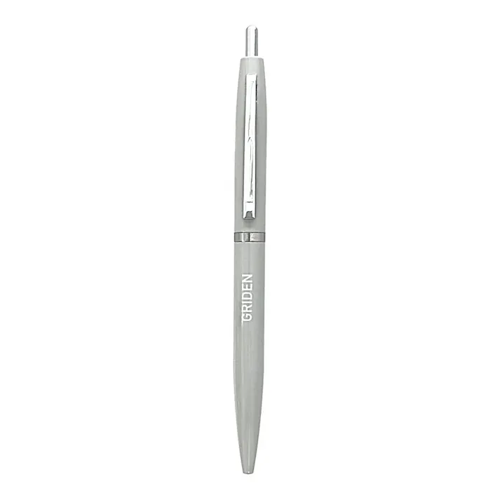 メタルボールペン 油性 0.7mm グレー軸
