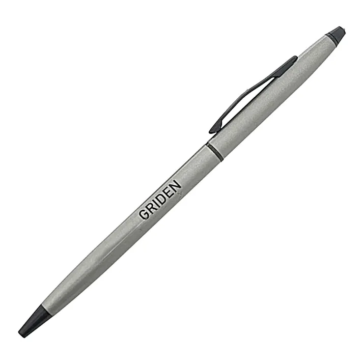 メタルボールペン 油性 0.7mm グレー軸