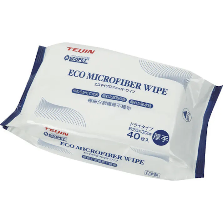 【CAINZ-DASH】帝人フロンティア エコマイクロファイバーワイプ 極細分割繊維不織布 7540A-688KT1/2030【別送品】