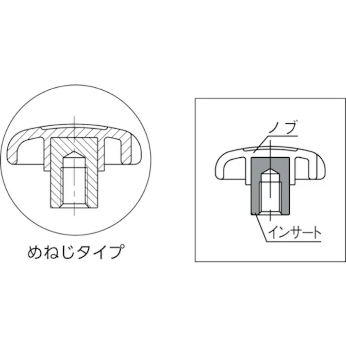 【CAINZ-DASH】イマオコーポレーション エンプラノブ(メネジ)80 M16 EK80T【別送品】