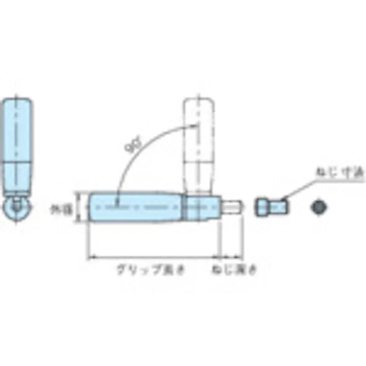 【CAINZ-DASH】イマオコーポレーション エンプラ回転握り(折り曲げ型・オネジ)18×81 M8 FR18【別送品】