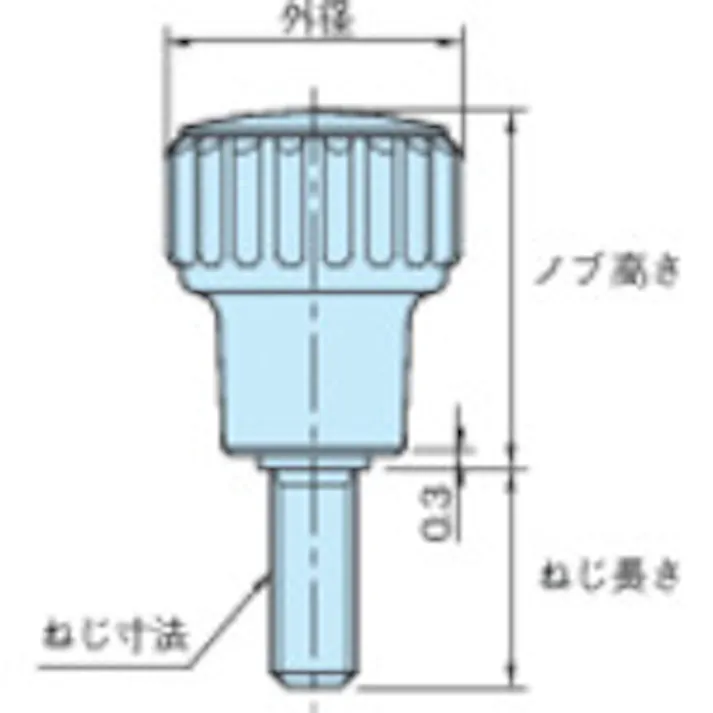 【CAINZ-DASH】イマオコーポレーション ロングナールドノブ(オネジ)21×16 M6 LKK20X16【別送品】