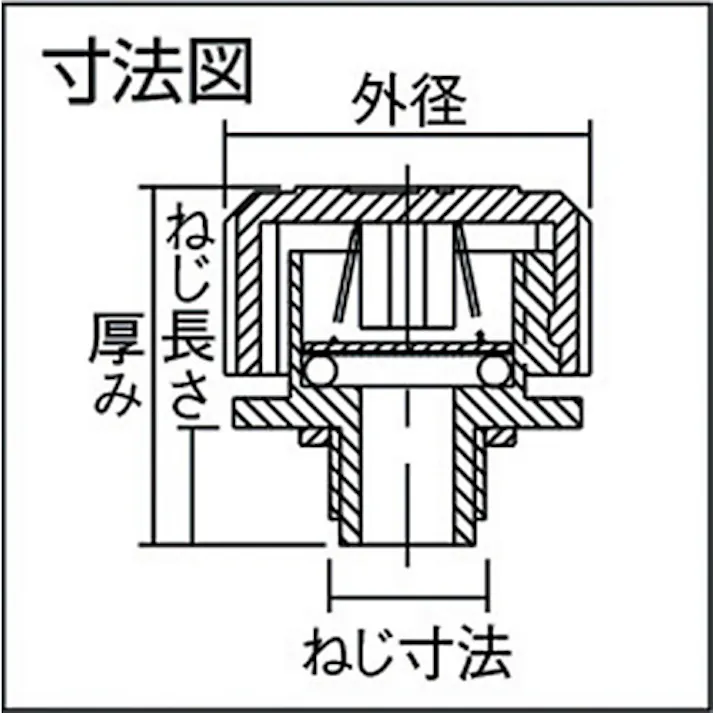 【CAINZ-DASH】イマオコーポレーション バルブキャップ 厚さ37mm ねじ寸法G1 VL-1H【別送品】