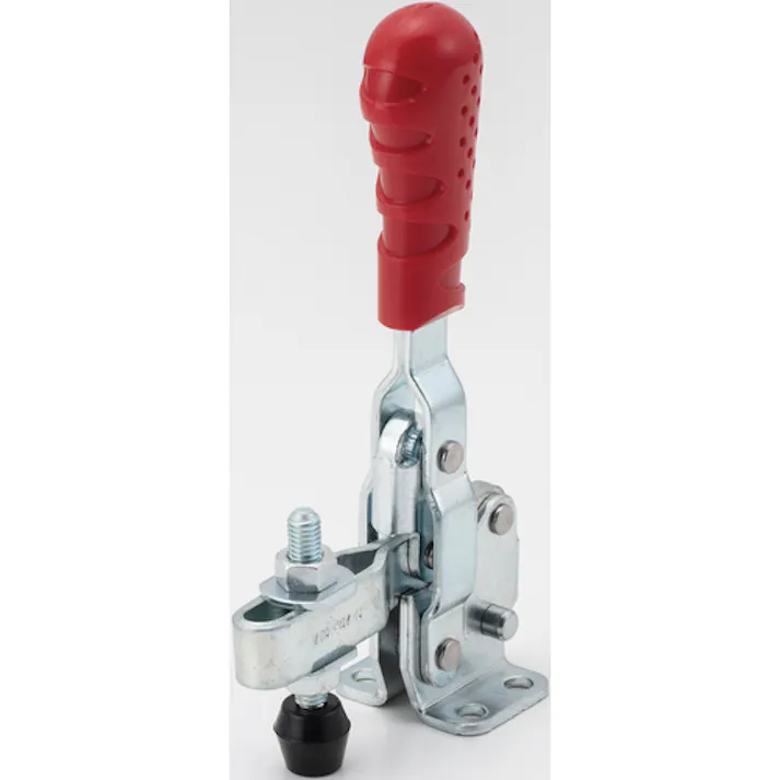 【CAINZ-DASH】イマオコーポレーション 下方押え型トグルクランプ 立型トグルクランプ 垂直ハンドル フランジベース 締圧力1~1.7kN 適合コンタクトボルト径M8 ST-VTC207U【別送品】